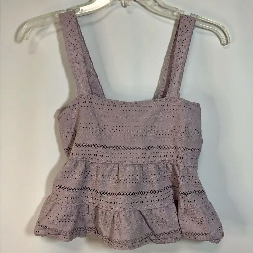 Aeropostale Purple Lace Tank Top Size Small
